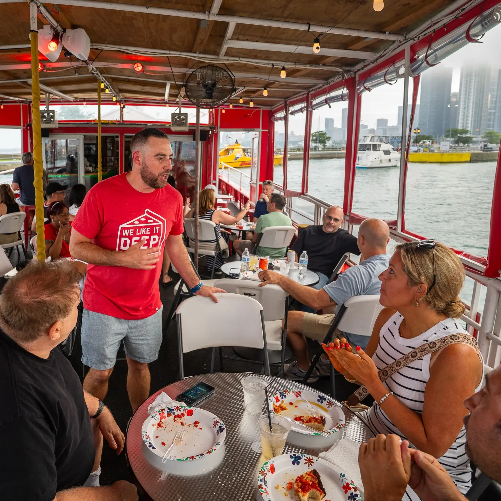 Scene from the 2025 Chicago Pizza Cruise