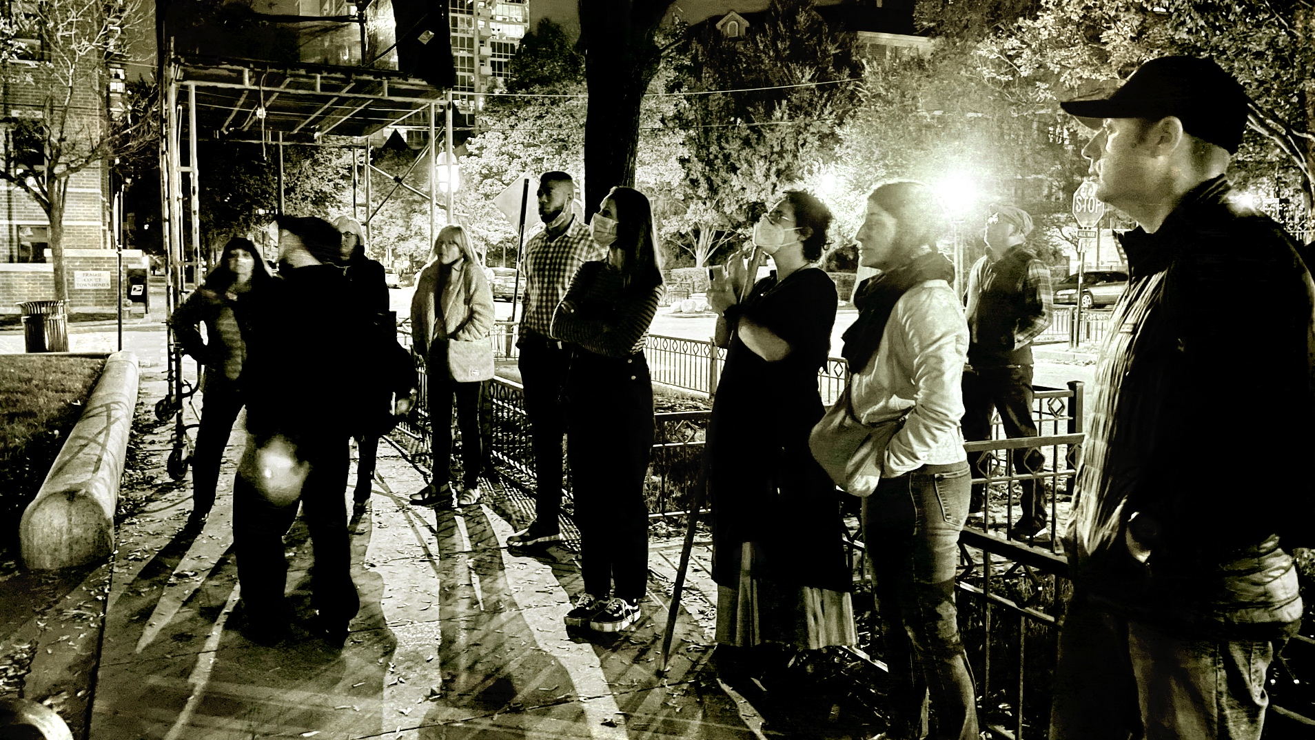 Pizza & Ghost Tour guests