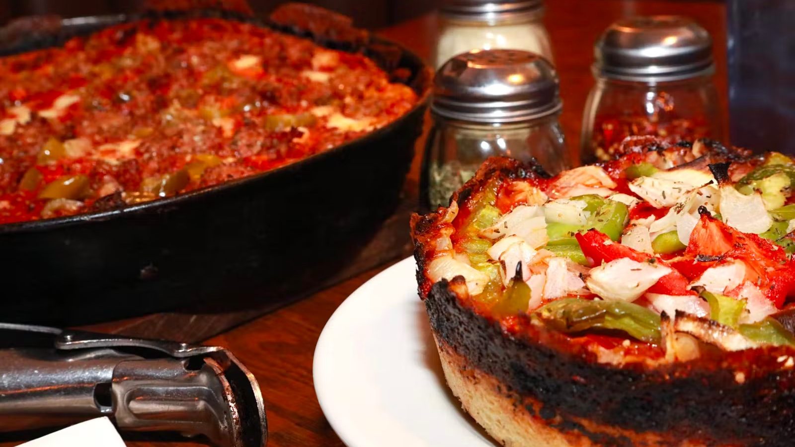 Deep dish and tavern-style pizza